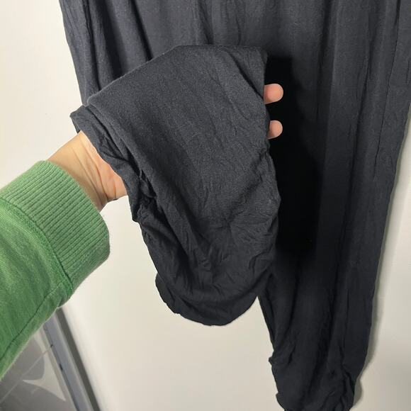 Chalet et Ceci Women's Pants Size XL Black Poly Bamboo Minimalist Made in USA - Picture 5 of 9